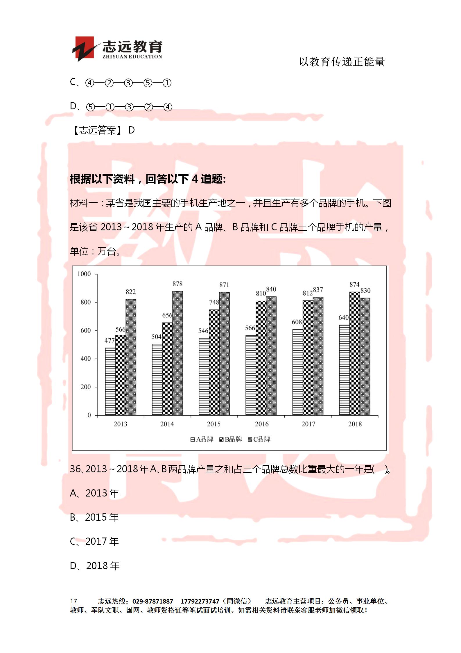 對答案！2020年軍隊文職《公共科目》【志遠考生回憶版】(圖17)